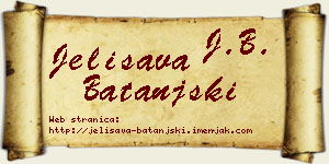 Jelisava Batanjski vizit kartica